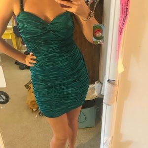 Sexy Teal Ruched Dress 💙